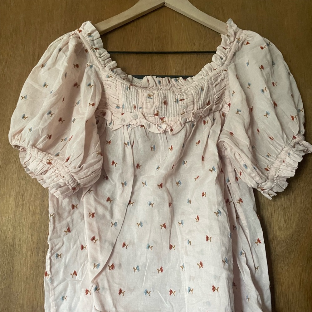 Doen Light Pink Floral Blouse